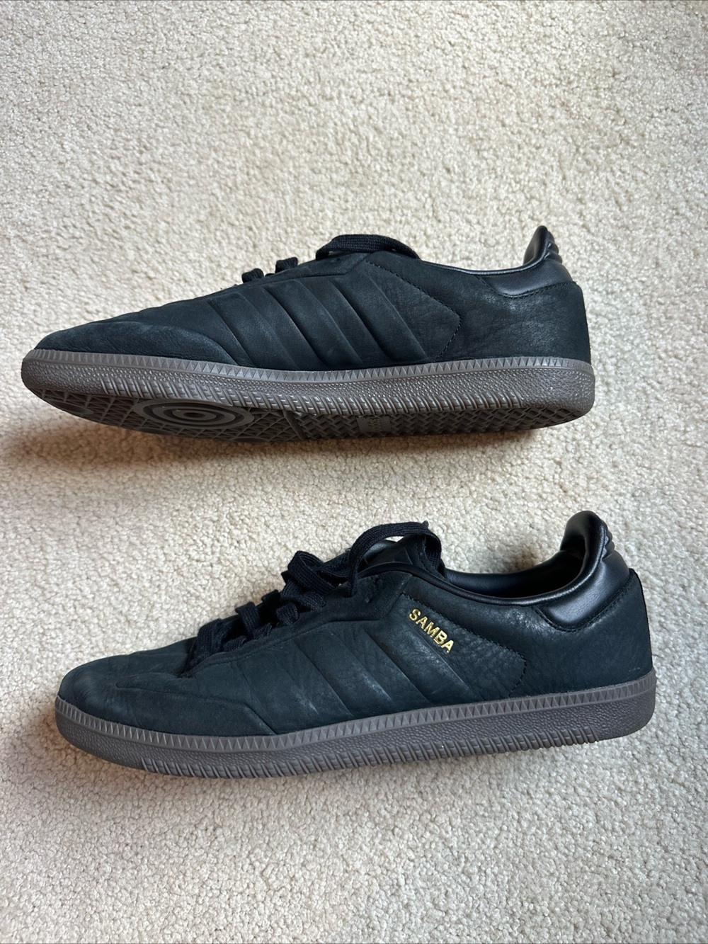 adidas Men’s Samba OG Black Suede & Leather Low-Top Sneakers - Picture 5 of 8